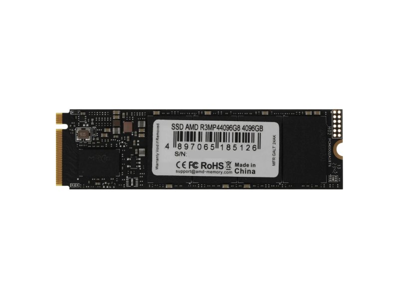 SSD накопитель AMD Radeon R3MP44096G8 4ТБ, M.2 2280, PCIe 4.0 x4, NVMe [R3MP44096G8]