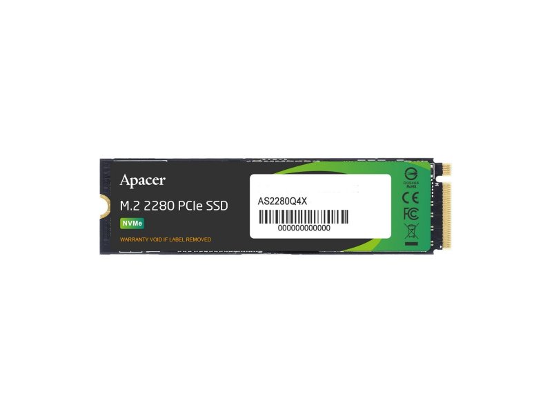 SSD накопитель Apacer AP4TBAS2280Q4X-1 4ТБ, M.2 2280, PCIe 4.0 x4, NVMe [AP4TBAS2280Q4X-1]