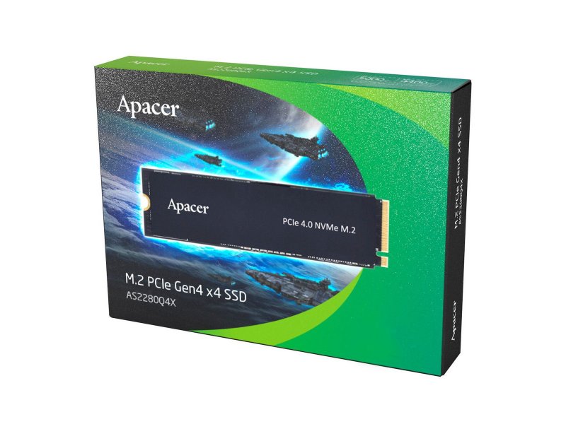 SSD накопитель Apacer AP4TBAS2280Q4X-1 4ТБ, M.2 2280, PCIe 4.0 x4, NVMe [AP4TBAS2280Q4X-1]
