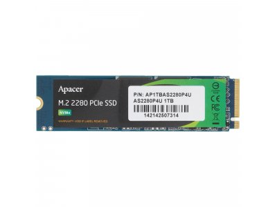 SSD накопитель Apacer AS2280P4U 1ТБ, M.2 2280, PCIe 3.0 x4, NVMe [AP1TBAS2280P4U-1]