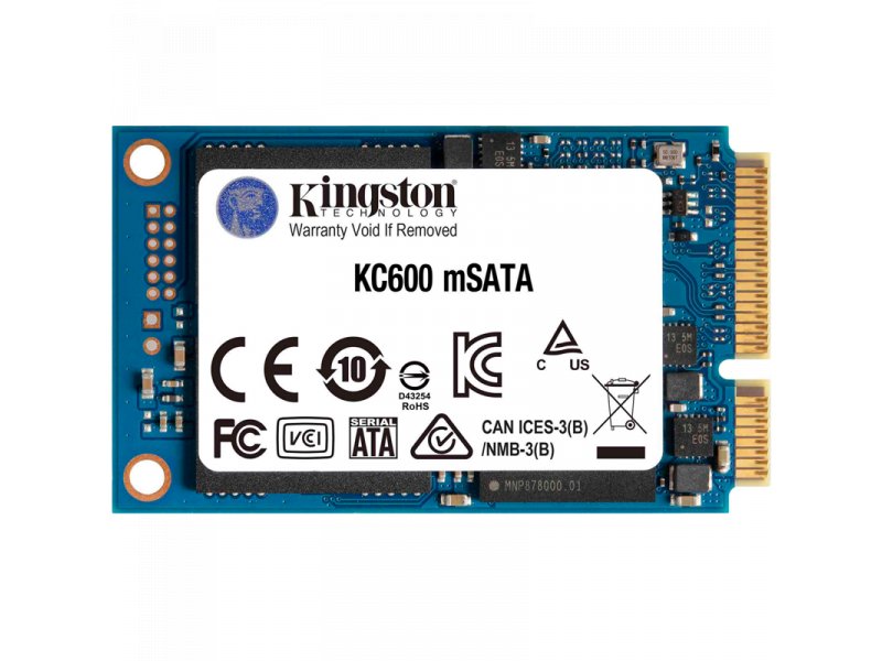 SSD накопитель Kingston KC600 1ТБ, mSATA, SATA, [SKC600MS/1024G]