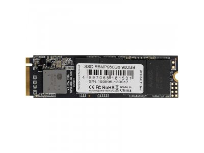 SSD накопитель AMD Radeon R5 960ГБ, M.2 2280, PCIe 3.0 x4, NVMe [R5MP960G8]