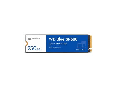 SSD накопитель Western Digital Blue SN580 250ГБ, M.2 2280, PCIe 4.0 x4, NVMe [WDS250G3B0E]
