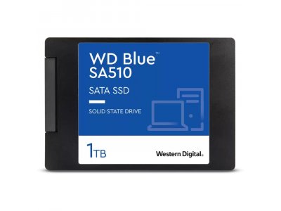 SSD накопитель Western Digital WD Blue 1ТБ, 2.5" SATA, SATA III, [WDS100T3B0A]