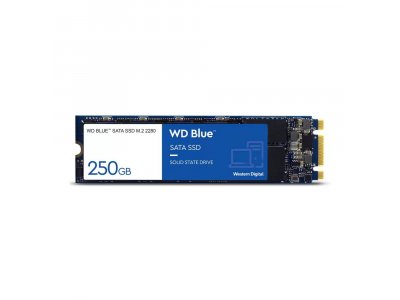 SSD накопитель Western Digital WD Blue 2ТБ, M.2 2280, SATA III, [WDS200T2B0B]