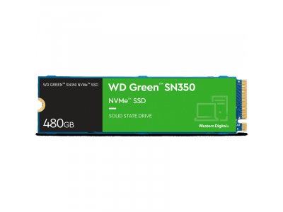 SSD накопитель Western Digital WD Green SN350 480ГБ, M.2 2280, PCIe 3.0 x4, NVMe [WDS480G2G0C]