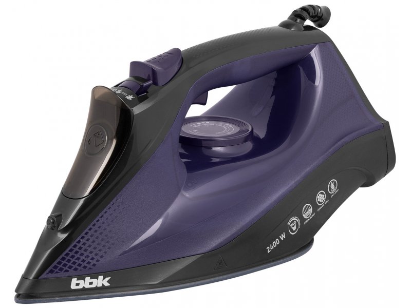 Утюг Bbk ISE-2413, черный/фиолетовый
