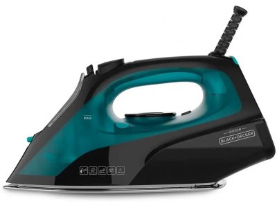 Утюг Black and Decker BXIR2403E черный/зеленый Утюг Black and Decker BXIR2403E черный/зеленый