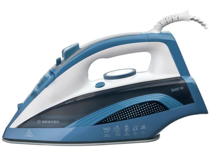 Утюг Brayer 4002BR белый/синий