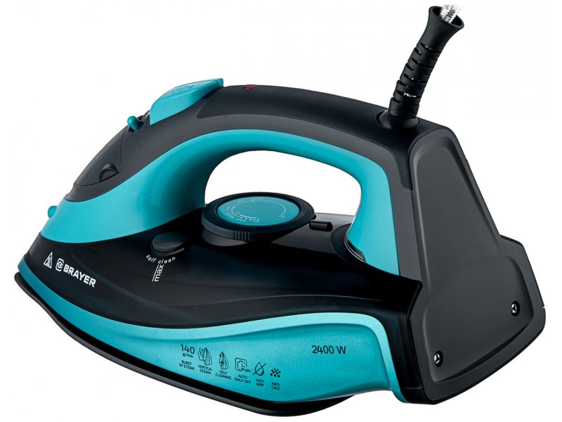 Утюг Brayer BR4019 черный/голубой