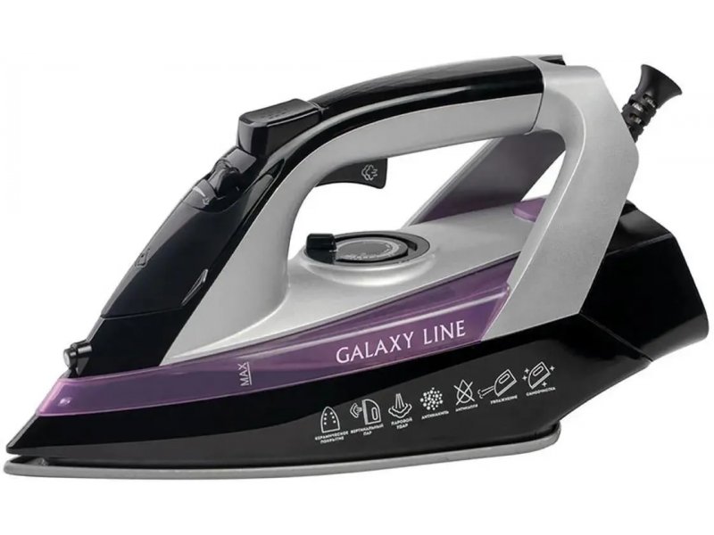 Утюг Galaxy Line GL 6128 черный/фиолетовый