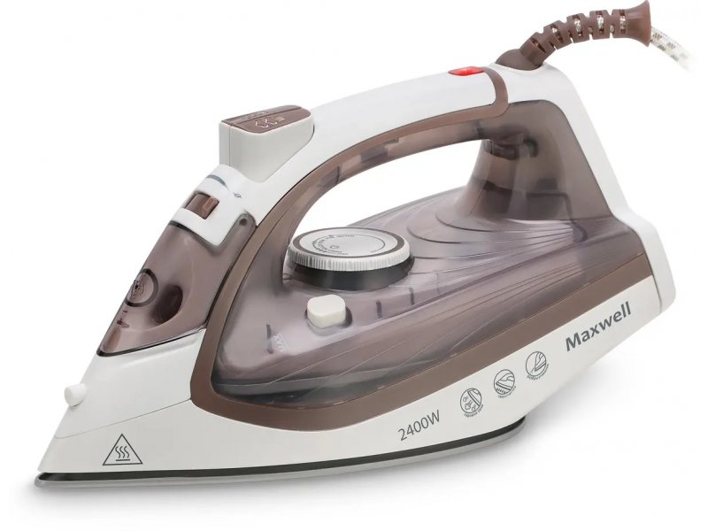 Утюг Maxwell MW-3047 белый/коричневый Утюг Maxwell MW-3047 белый/коричневый