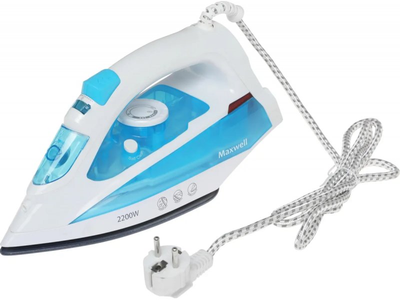 Утюг Maxwell MW-3055 белый/синий Утюг Maxwell MW-3055 белый/синий