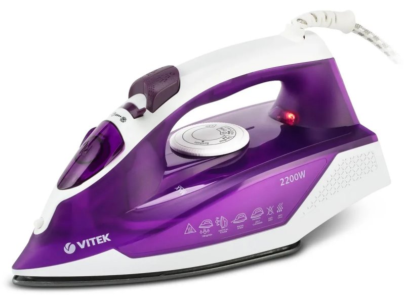 Утюг Vitek VT-8308 фиолетовый/белый