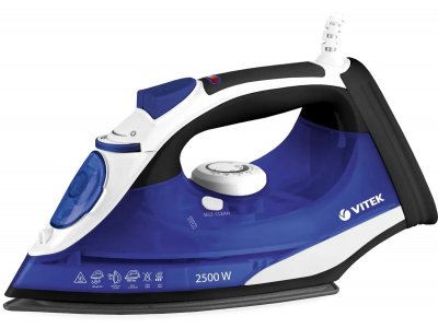 Утюг Vitek VT-8337 синий/белый/серый