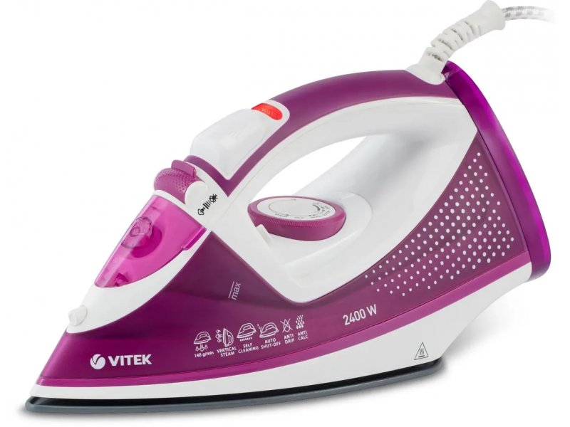 Утюг Vitek VT-8346 белый/фиолетовый