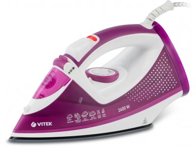 Утюг Vitek VT-8346 белый/фиолетовый