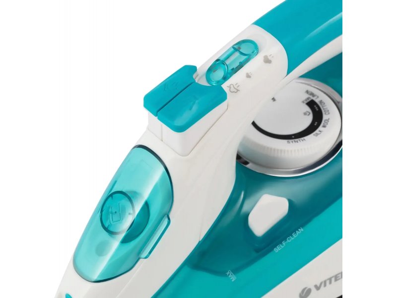 Утюг Vitek VT-8355 бирюзовый/белый