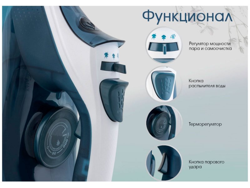 Утюг Vlk Vesuvio 2500 белый/синий