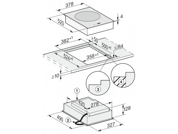 Индукционная варочная панель Miele CS7641FL Индукционная варочная панель Miele CS7641FL