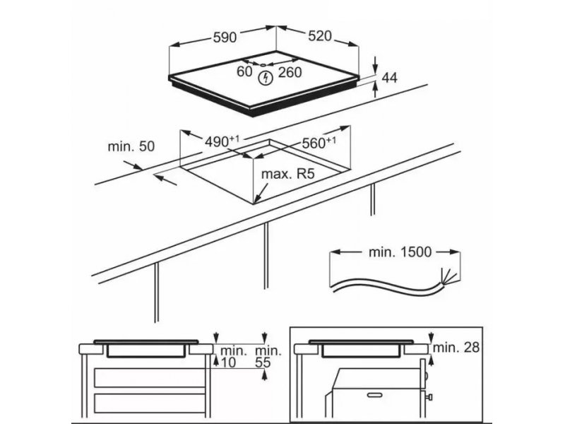 Встраиваемая индукционная варочная панель Electrolux EIS62453