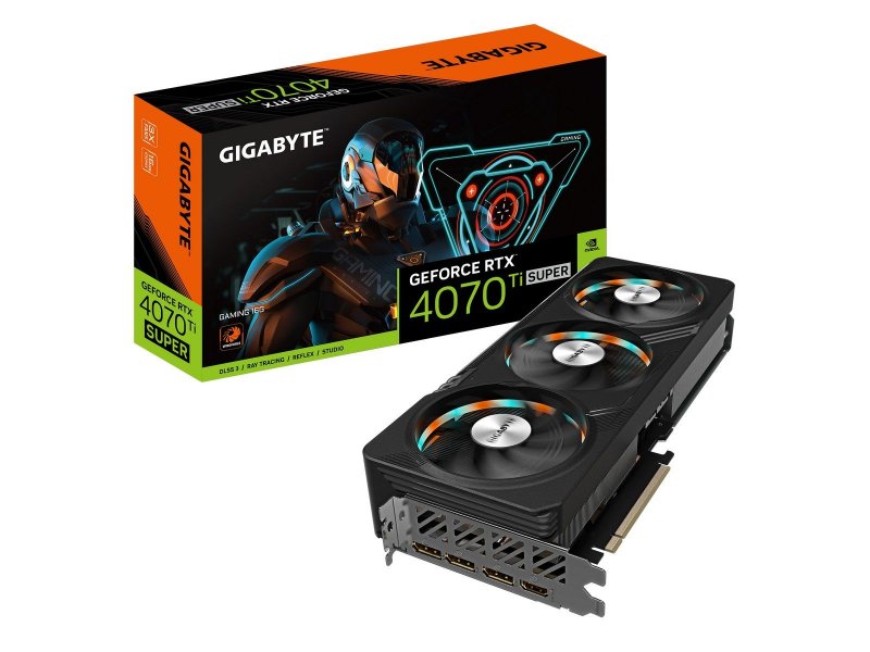 Видеокарта Gigabyte Nvidia GeForce RTX 4070 Ti Super [GV-N407TSGAMING-16GD]
