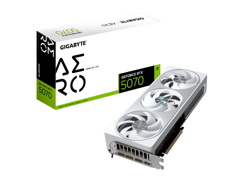 Видеокарта Gigabyte Nvidia GeForce RTX 5070 AERO [GV-N5070AERO OC-12GD]