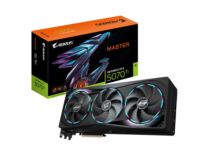 Видеокарта Gigabyt Nvidia GeForce RTX 5070 Ti MASTER [GV-N507TAORUS M-16GD]