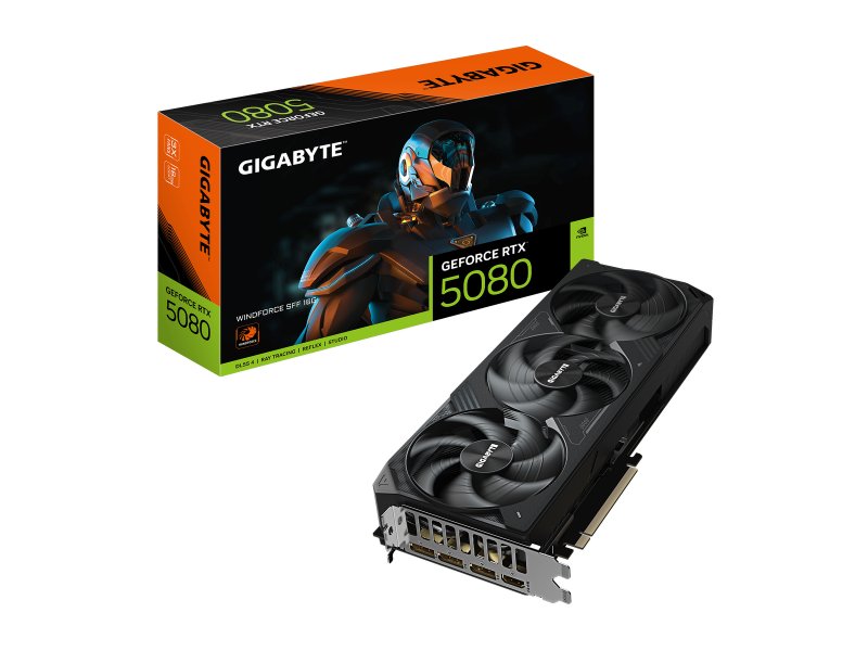 Видеокарта Gigabyte Nvidia GeForce RTX 5080 [GV-N5080WF3-16GD]