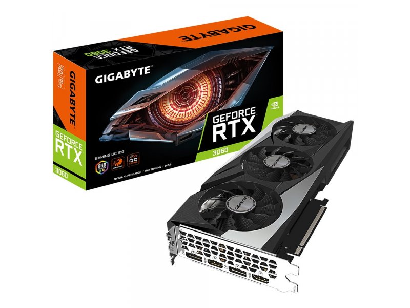 Видеокарта Gigabyte Nvidia GeForce RTX 3060 [GV-N3060GAMING OC-12GD 2.0]