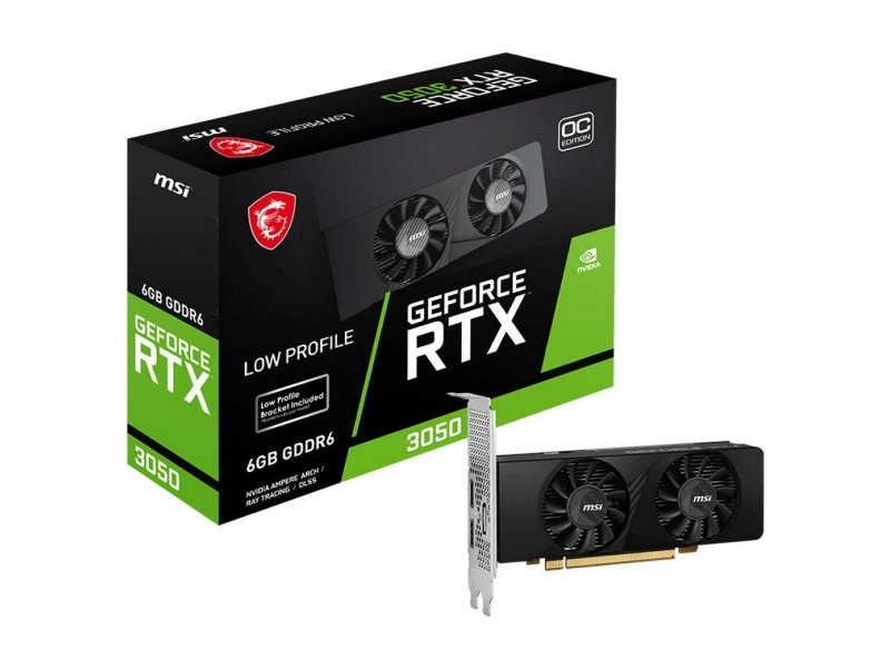 Видеокарта MSI Nvidia GeForce RTX 3050 [RTX 3050 LP 6G OC]
