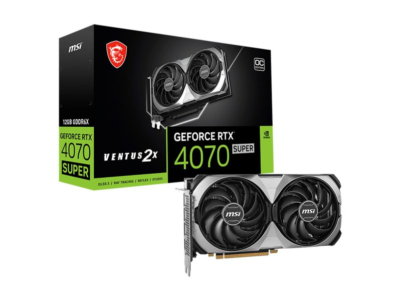 Видеокарта MSI Nvidia GeForce RTX 4070 Super [RTX 4070 SUPER 12G VENTUS 2X OC]