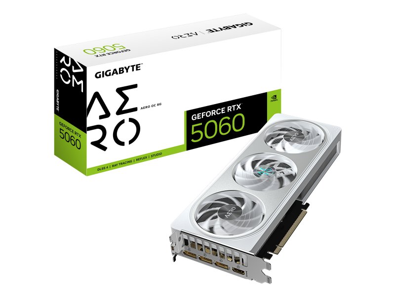 Видеокарта Gigabyte Nvidia GeForce RTX 5060 AERO [GV-N5060AERO OC-8GD]