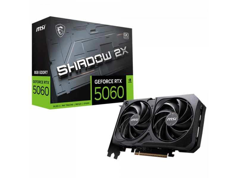 Видеокарта MSI Nvidia GeForce RTX 5060 Shadow [RTX 5060 8G SHADOW 2X OC]