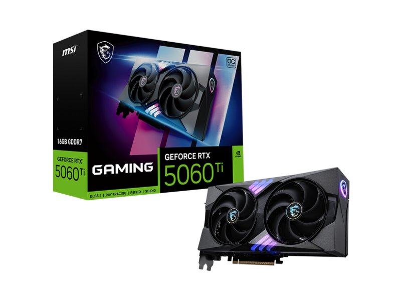 Видеокарта MSI Nvidia GeForce RTX 5060 Ti [RTX 5060 Ti 16G GAMING OC]