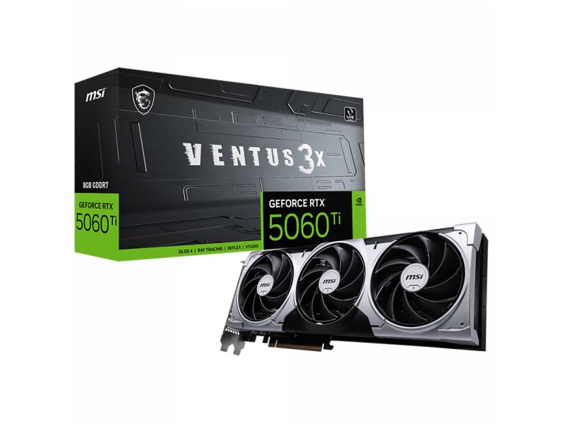 Видеокарта MSI Nvidia GeForce RTX 5060 Ti VENTUS 3X [RTX 5060 Ti 8G VENTUS 3X]