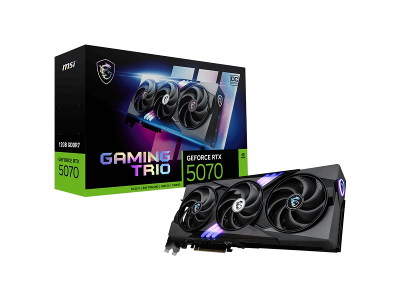 Видеокарта MSI Nvidia GeForce RTX 5070 GAMING TRIO [RTX 5070 12G GAMING TRIO OC]