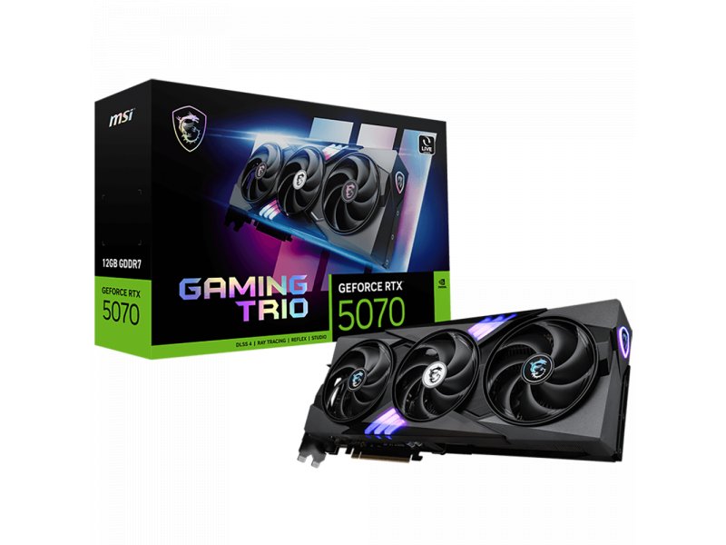 Видеокарта MSI Nvidia GeForce RTX 5070 GAMING TRIO [RTX 5070 12G GAMING TRIO]