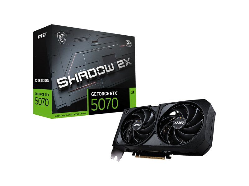 Видеокарта MSI Nvidia GeForce RTX 5070 SHADOW 2X [RTX 5070 12G SHADOW 2X OC]
