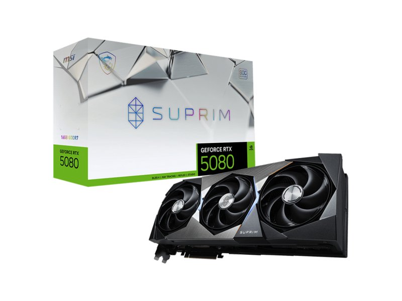 Видеокарта MSI Nvidia GeForce RTX 5080 Suprim [RTX 5080 16G SUPRIM SOC]