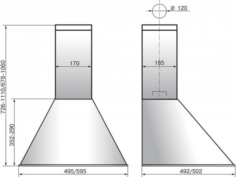 Вытяжка Elikor Epsilon 50H-430-P3L steel/silv