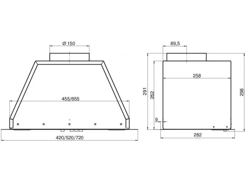 Вытяжка встраиваемая Elikor Flat 52P-650-K3D черный Вытяжка встраиваемая Elikor Flat 52P-650-K3D черный