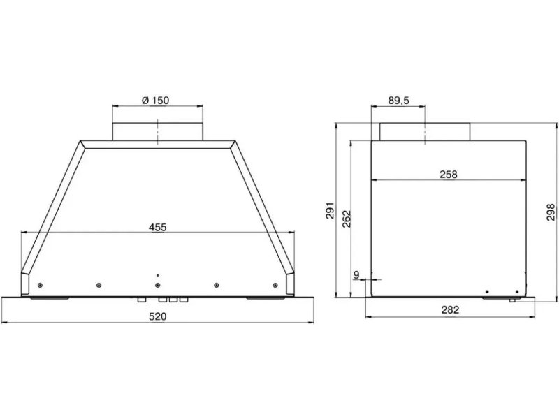 Вытяжка встраиваемая Elikor Flat 52P-650-K3D топленое молоко Вытяжка встраиваемая Elikor Flat 52P-650-K3D топленое молоко