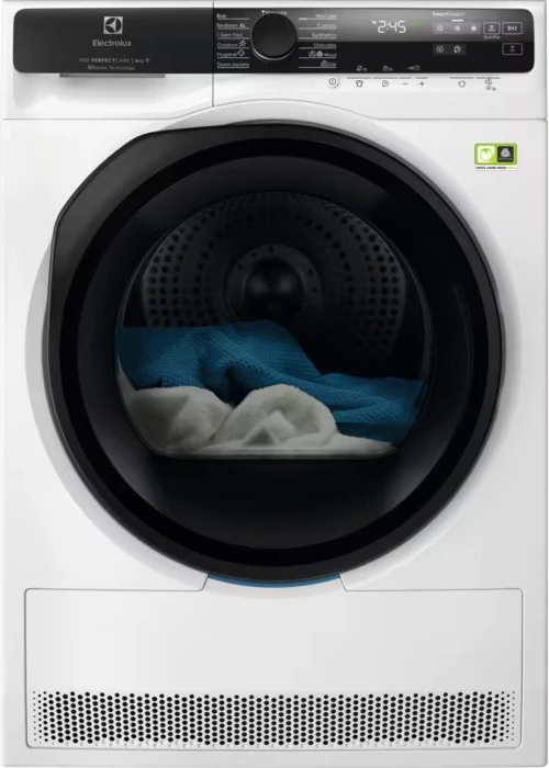 Electrolux EW9D587KCE сушильная машина белый &mdash; вид спереди панель управления дисплей