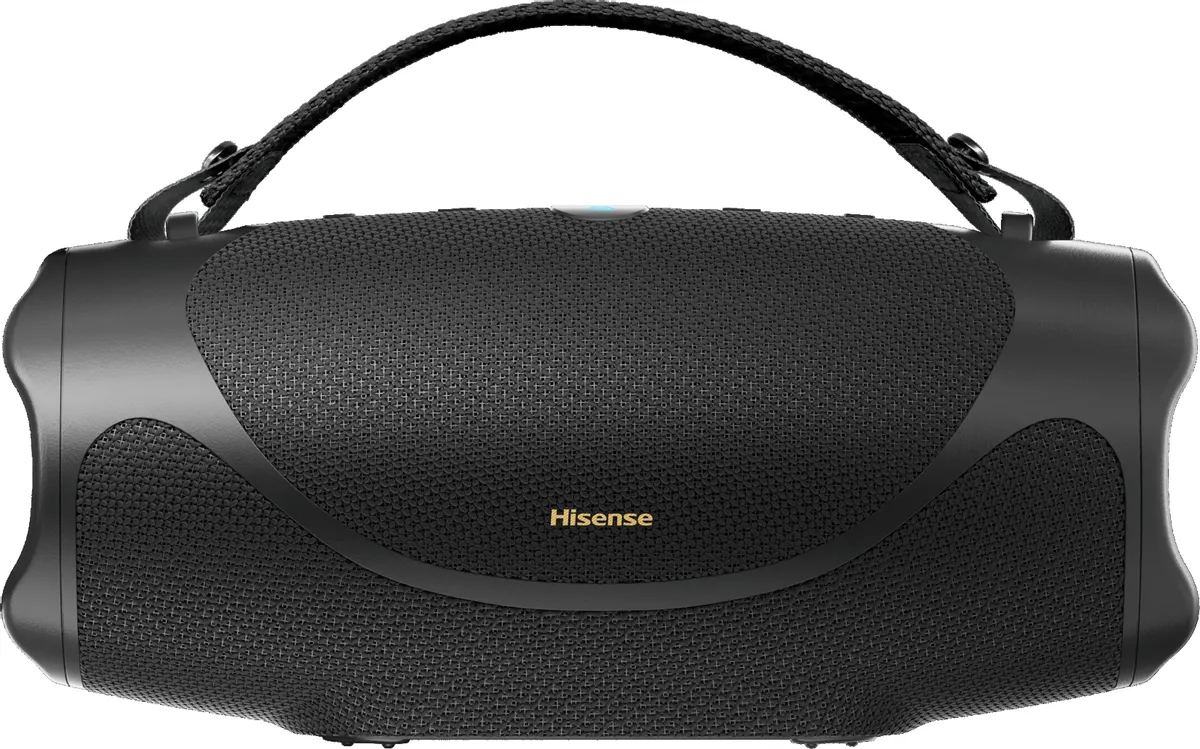 Hisense FlexBoom вид спереди тканевая поверхность и ручка для переноски