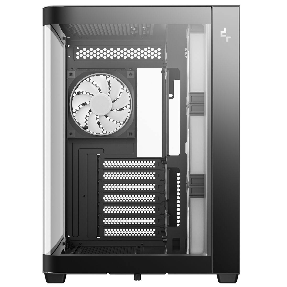 Deepcool CG530U 4F внутреннее устройство монтажные отсеки и вентиляционные каналы