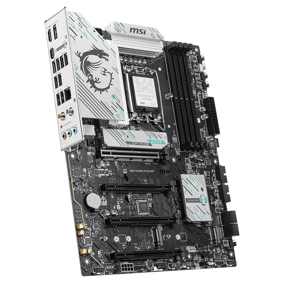 MSI B860 Gaming Plus Wifi задняя панель портов Thunderbolt 4 USB HDMI DisplayPort