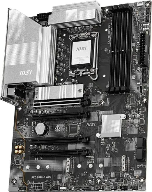 MSI Pro Z890-S WiFi материнская плата разъёмы M.2 и слоты PCIe на плате