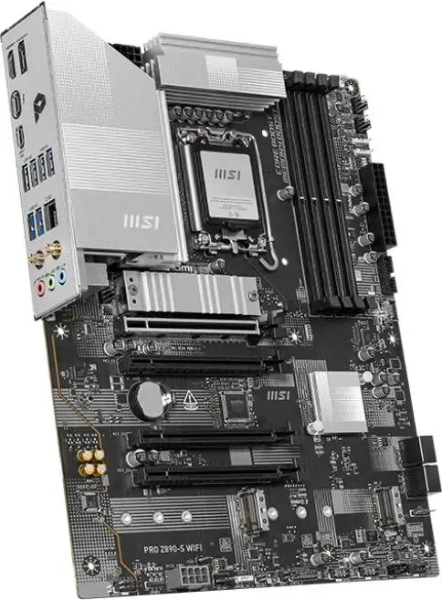 MSI Pro Z890-S WiFi задняя панель портов USB Thunderbolt 4 и Wi-Fi антенны