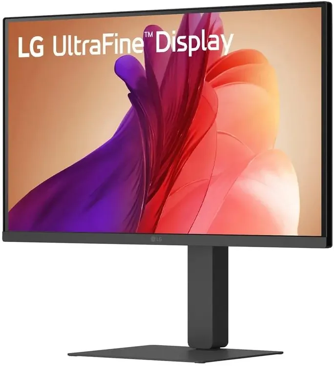 LG UltraFine 27U730A-B боковой ракурс тонкий безель дизайн подставки